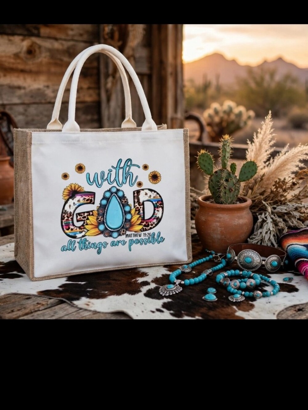 Cute Multi Use Tote bag, Religious print